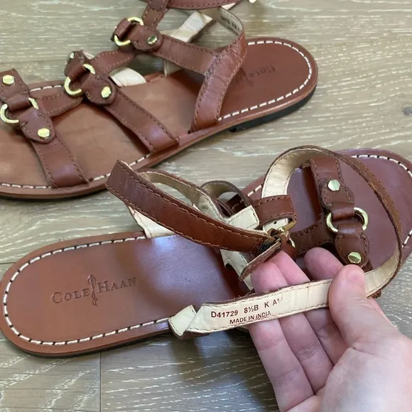 Cole Haan Gladiator Leather Sandals D41729 Brown Women’s Size 8.5