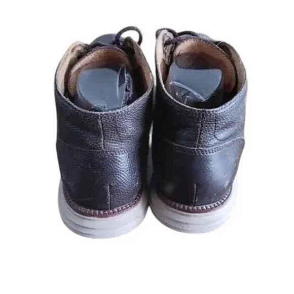 Cole Haan Grand OS Chukka Boots Mens Black Leather Round Toe Ankle Boots 10