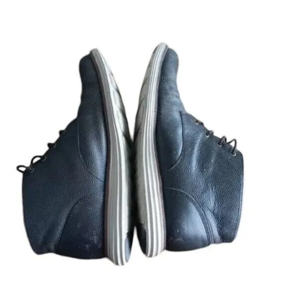 Cole Haan Grand OS Chukka Boots Mens Black Leather Round Toe Ankle Boots 10