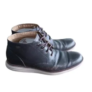Cole Haan Grand OS Chukka Boots Mens Black Leather Round Toe Ankle Boots 10