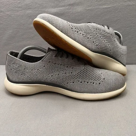 Cole Haan Grand Troy Mens Size 9 (M) Wingtip Oxford Cool Gray Knit Casual Dress