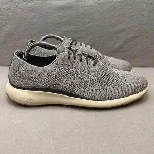Cole Haan Grand Troy Mens Size 9 (M) Wingtip Oxford Cool Gray Knit Casual Dress
