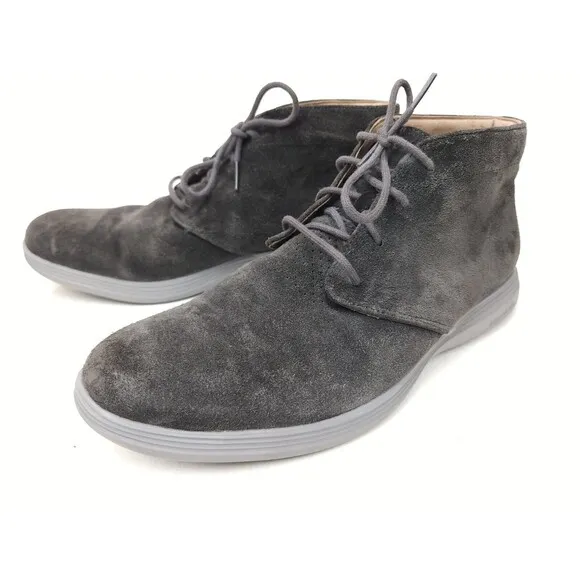 Cole Haan Grand.OS Tour Mens Size 9 M Gray Suede Chukka Ankle Boots C26184