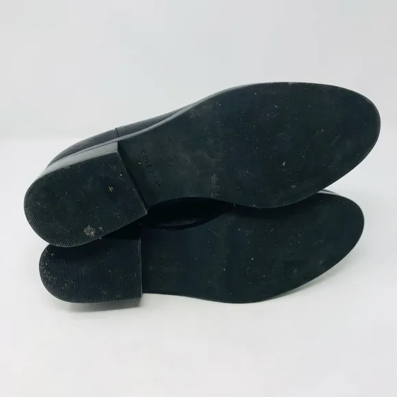 Cole Haan Leather Chelsea Ankle Boots Black Size 7.5