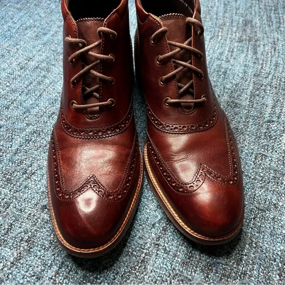 Cole Haan Liam Chukka 11 Wingtip Leather Ankle Boots in Brown