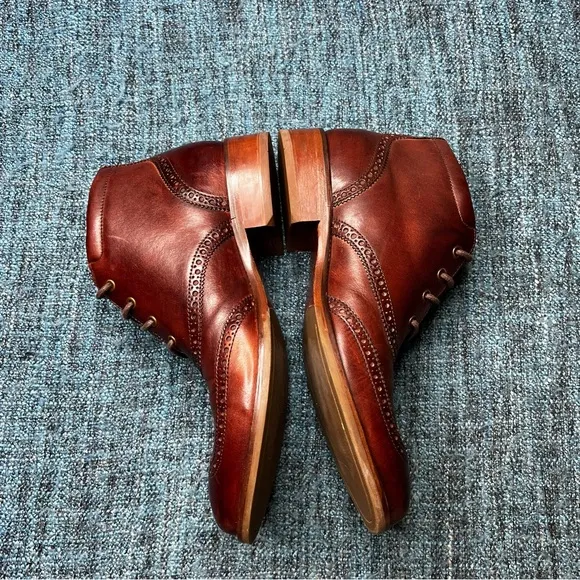 Cole Haan Liam Chukka 11 Wingtip Leather Ankle Boots in Brown