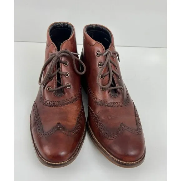 Cole Haan Liam Chukka II Boots Mens US 9M Brown Leather Wingtip Ankle C11053