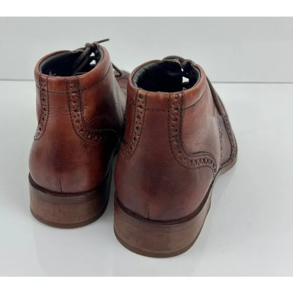 Cole Haan Liam Chukka II Boots Mens US 9M Brown Leather Wingtip Ankle C11053