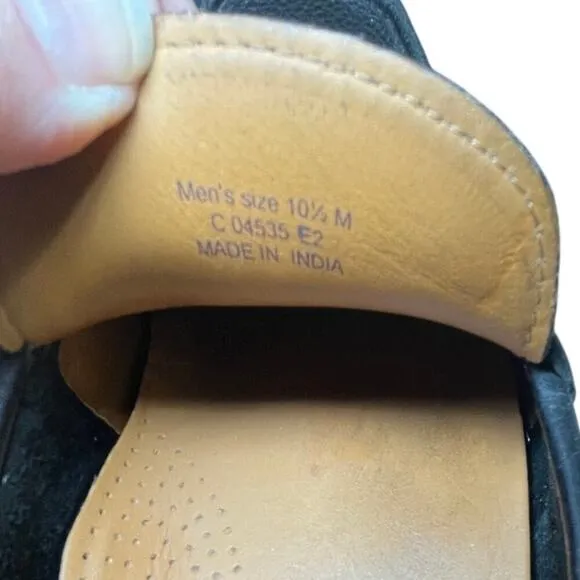Cole Haan Men 10 1/2  Howland Penny Loafer Black Tumbled Driving Shoe Comfort