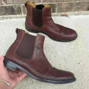 Cole Haan Men’s 11.5M Brown Leather Chelsea Pull On Boots Casual Ankle