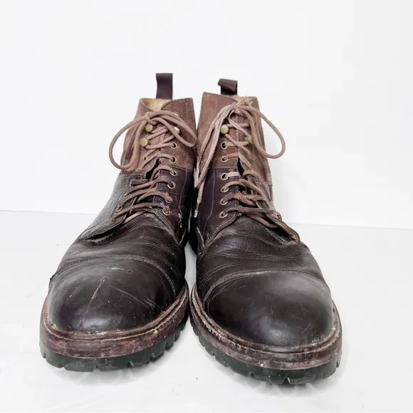Cole Haan Men’s Casual Cap Toe Leather Boots Brown Tan Size 11.5