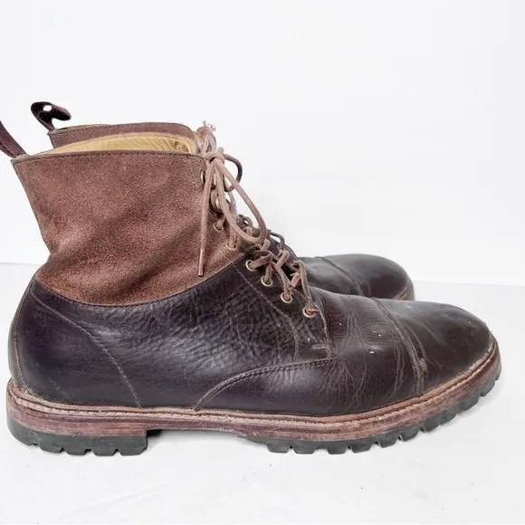Cole Haan Men’s Casual Cap Toe Leather Boots Brown Tan Size 11.5