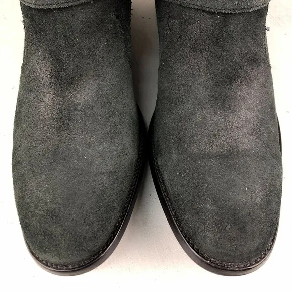 Cole Haan Men's Size 10M Dk Grey Leather Nike Air Sole Dual Buckle Ankle Boots