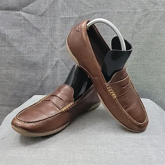 Cole Haan Motogrand Men's Size 11.5M Brown Leather Penny Driving Loafers Shoes