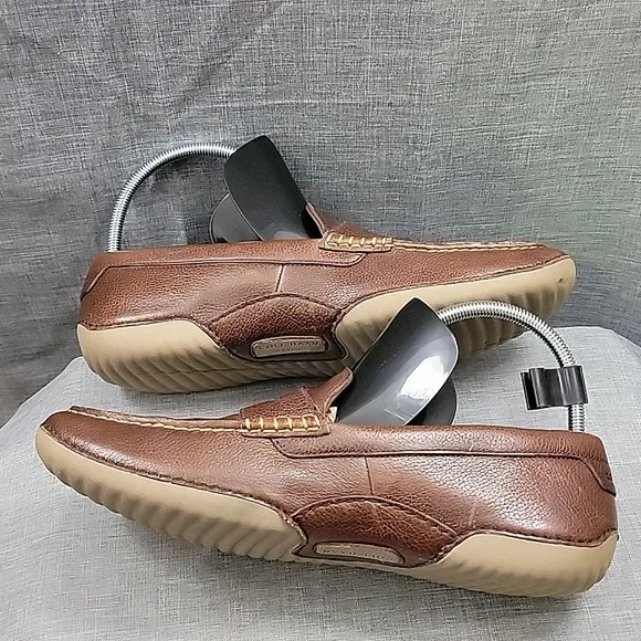 Cole Haan Motogrand Men's Size 11.5M Brown Leather Penny Driving Loafers Shoes