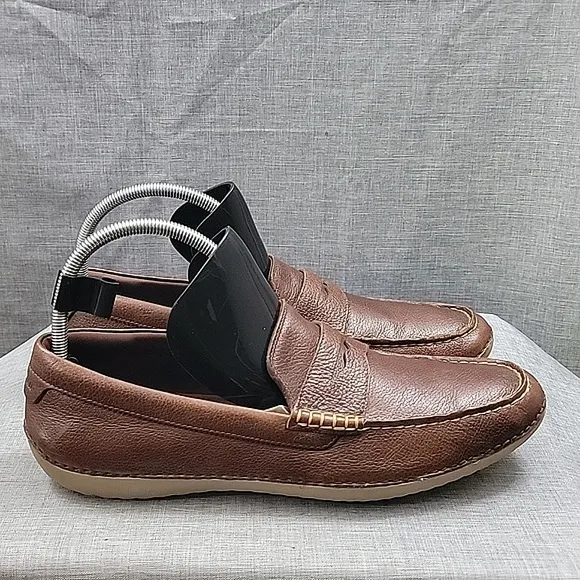 Cole Haan Motogrand Men's Size 11.5M Brown Leather Penny Driving Loafers Shoes