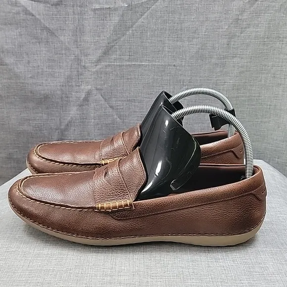 Cole Haan Motogrand Men's Size 11.5M Brown Leather Penny Driving Loafers Shoes