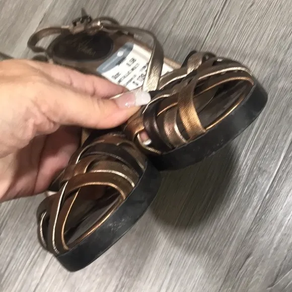 Cole Haan NWT Strappie Multi Colored Metalic Nike Air Heeled Sandals size 8.5