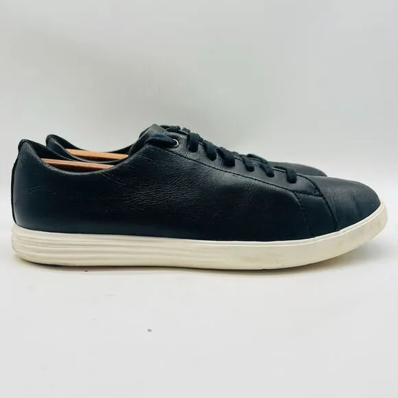 Cole Haan Shoes Mens 9.5 Black Leather Crosscourt Sneakers Grandpro OS Comfort