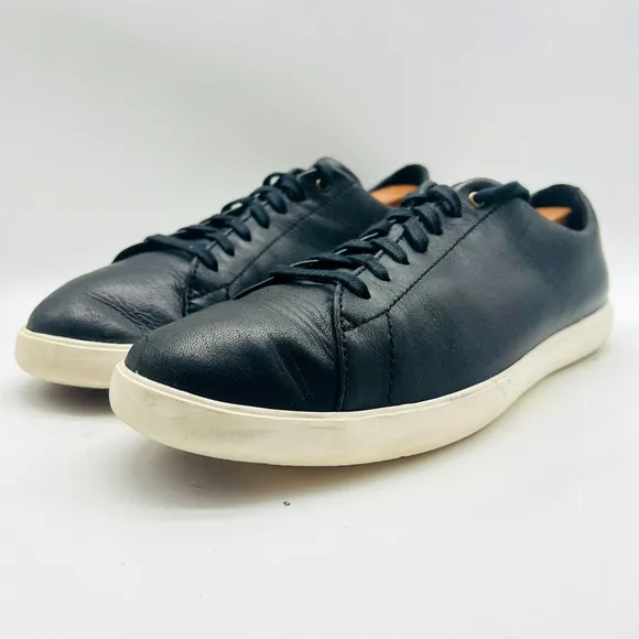 Cole Haan Shoes Mens 9.5 Black Leather Crosscourt Sneakers Grandpro OS Comfort