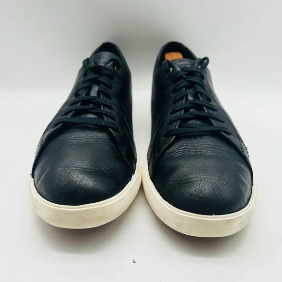 Cole Haan Shoes Mens 9.5 Black Leather Crosscourt Sneakers Grandpro OS Comfort
