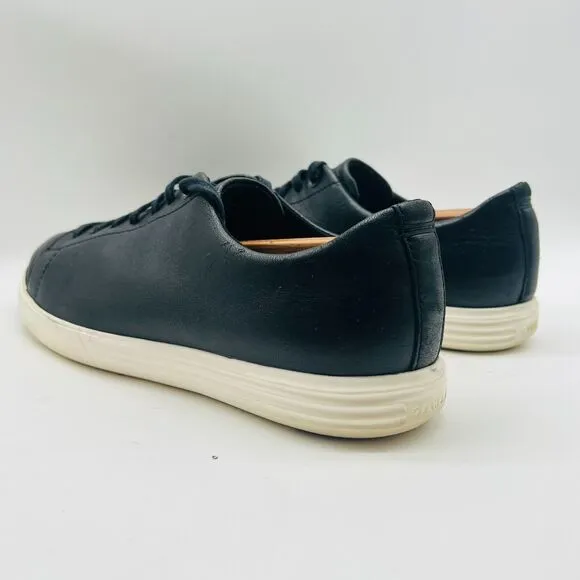 Cole Haan Shoes Mens 9.5 Black Leather Crosscourt Sneakers Grandpro OS Comfort