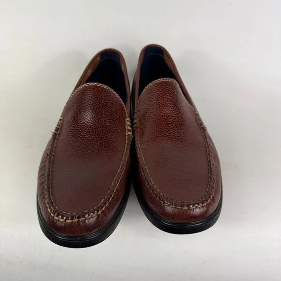 Cole Haan Sutton Plain Venetian Woodbury Grain Loafers Men's 11 Brown Leather