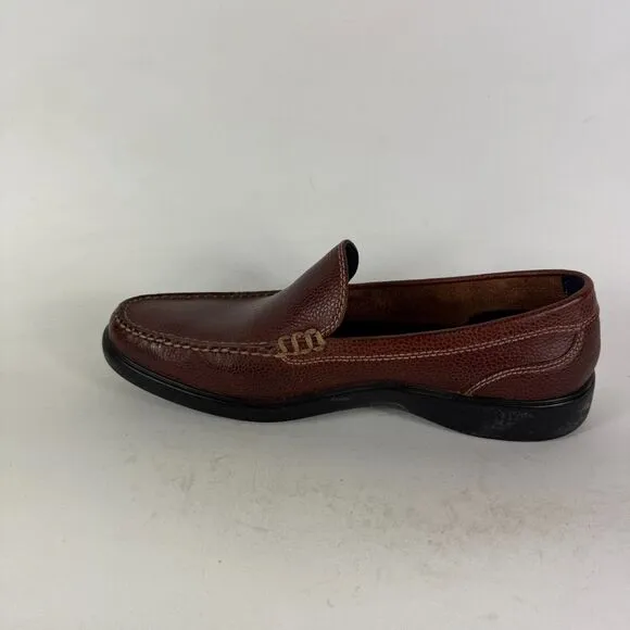Cole Haan Sutton Plain Venetian Woodbury Grain Loafers Men's 11 Brown Leather