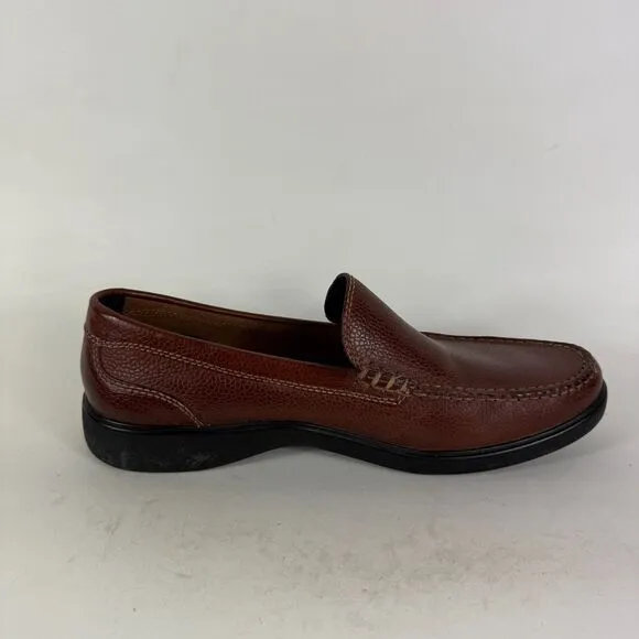 Cole Haan Sutton Plain Venetian Woodbury Grain Loafers Men's 11 Brown Leather