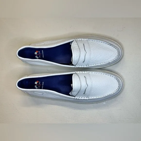 Cole Haan White Nantucket Penny Loafer Size 10.5