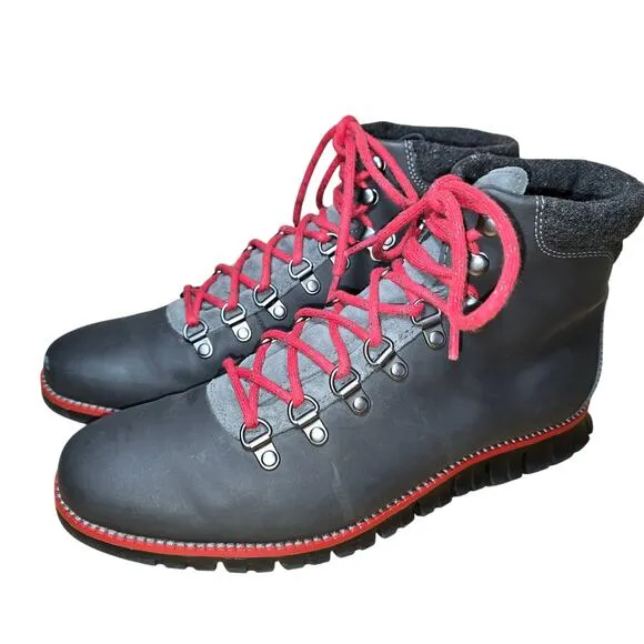 Cole Haan Zerogrand Hiker Boots C29486 Magnet Leather Men's Size 8 Womens 9.5