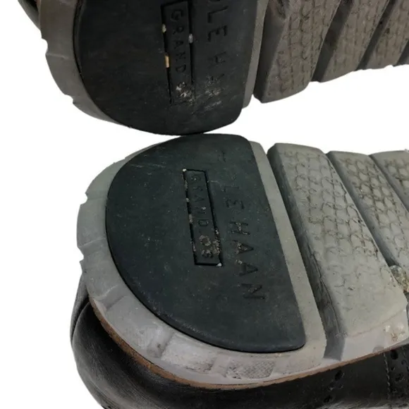 Cole Haan Zerogrand Leather Gripped Dress Shoes Black