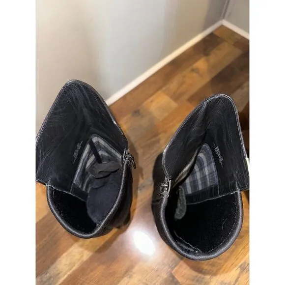 Cole Hann Black Leather Dutchess Boots Size 7.5