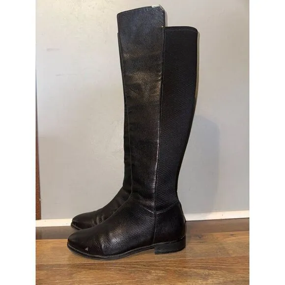 Cole Hann Black Leather Dutchess Boots Size 7.5