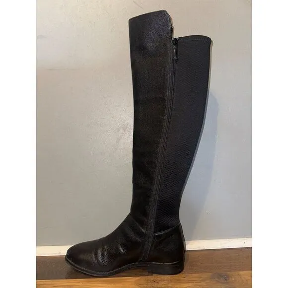 Cole Hann Black Leather Dutchess Boots Size 7.5