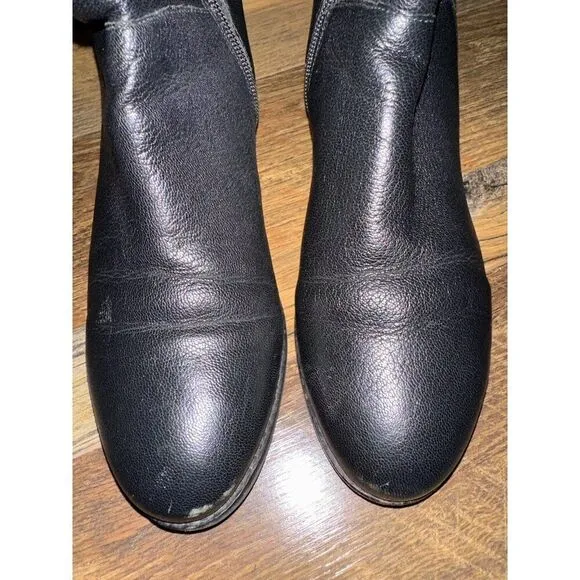 Cole Hann Black Leather Dutchess Boots Size 7.5