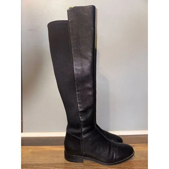 Cole Hann Black Leather Dutchess Boots Size 7.5