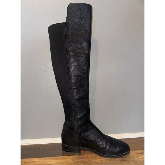 Cole Hann Black Leather Dutchess Boots Size 7.5