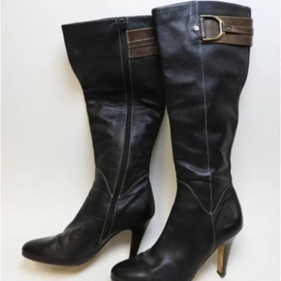 Cole Haan Air SIERRA Black &amp; Brown Leather Boots