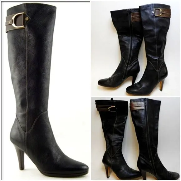 Cole Haan Air SIERRA Black &amp; Brown Leather Boots