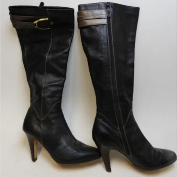 Cole Haan Air SIERRA Black &amp; Brown Leather Boots