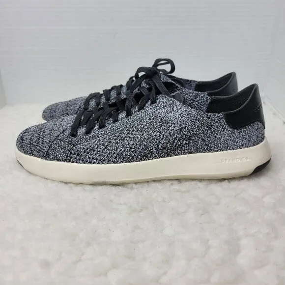 Cole Haan Grand Pro Tennis Shoes Mens Size 8 Black Stichlite Casual C29119