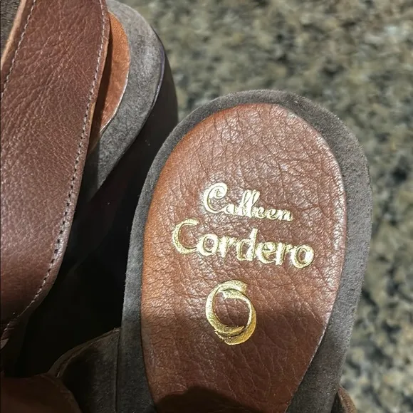 Colleen Cordero Brown Leather Women's Heeled mules