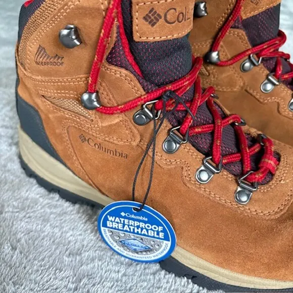 Columbia Newton Ridge Women’s Size 9 Waterproof Hiking Boots OmniGrip Brown NEW!