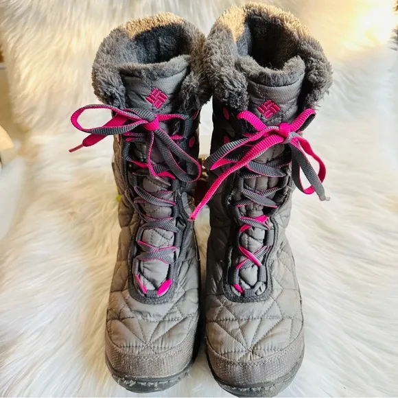 Columbia Unisex Youth Minx Mid II 200 Gram Waterproof Lace Up Tall Snow Boots, 4