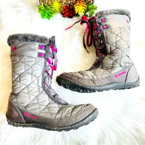 Columbia Unisex Youth Minx Mid II 200 Gram Waterproof Lace Up Tall Snow Boots, 4