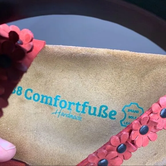 Comfortfusse Handmade Floral Sandals Sz 38‎