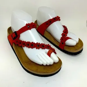 Comfortfusse Handmade Floral Sandals Sz 38‎