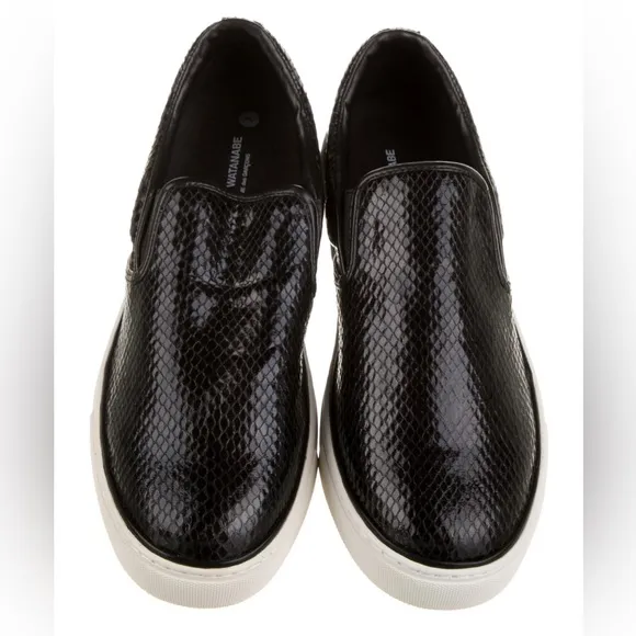 Comme des Garçon Embossed Sneakers Slip-On Shoes, Black/White Size 11 New in Box