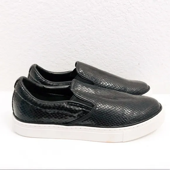 Comme des Garçon Embossed Sneakers Slip-On Shoes, Black/White Size 11 New in Box